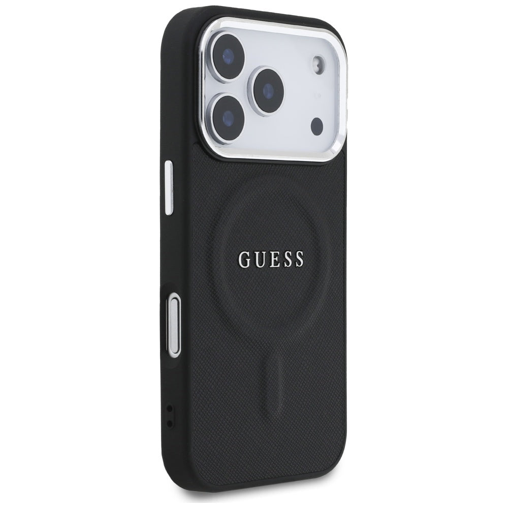 Husa pentru iPhone 17 Pro - Guess Hardcase Classic Logo MagSafe (GUHMP17LPSAREGSK) - Black
