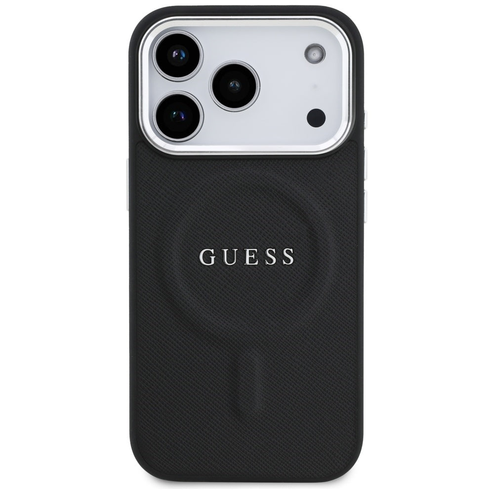 Husa pentru iPhone 17 Pro - Guess Hardcase Classic Logo MagSafe (GUHMP17LPSAREGSK) - Black