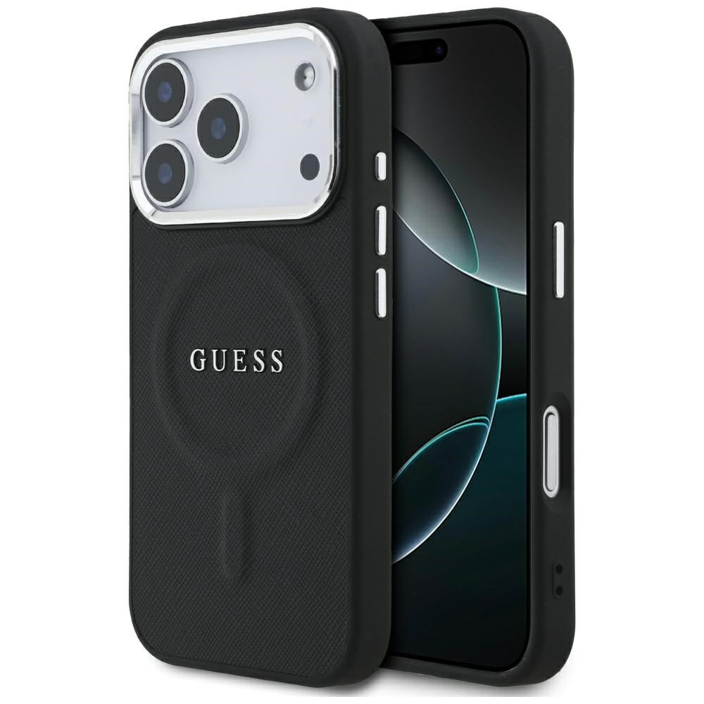 Husa pentru iPhone 17 Pro - Guess Hardcase Classic Logo MagSafe (GUHMP17LPSAREGSK) - Black