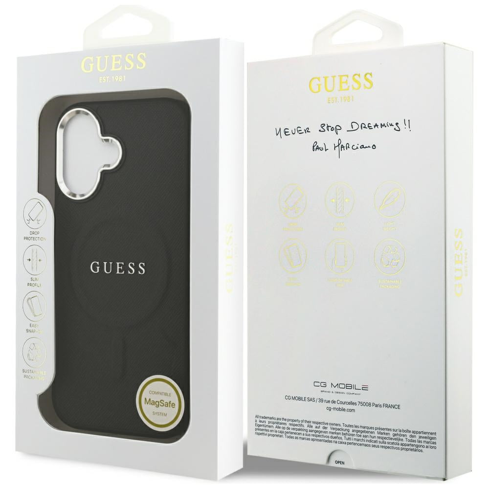 Husa pentru iPhone 17 - Guess Hardcase Classic Logo MagSafe (GUHMP17SPSAREGSK) - Black