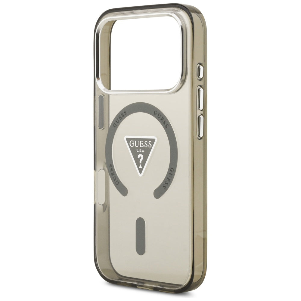 Husa pentru iPhone 17 Pro Max - Guess IML Gradient Triangle Logo MagSafe (GUHMP17XHGTMLCGA) - Khaki