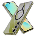 Techsuit - Shockproof Clear Silicone MagSafe - Samsung Galaxy S24 FE - Smoke Black