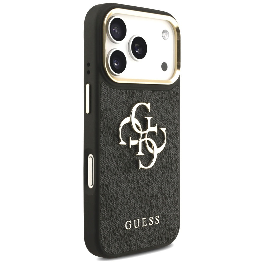 Husa pentru iPhone 17 Pro - Guess Big 4G Classic Logo with Big Strap Metal Buttons (GUHCP17LP4G4BCSK) - Black
