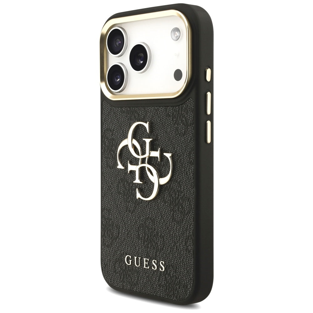 Husa pentru iPhone 17 Pro - Guess Big 4G Classic Logo with Big Strap Metal Buttons (GUHCP17LP4G4BCSK) - Black