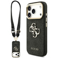 Husa pentru iPhone 17 Pro - Guess Big 4G Classic Logo with Big Strap Metal Buttons (GUHCP17LP4G4BCSK) - Black