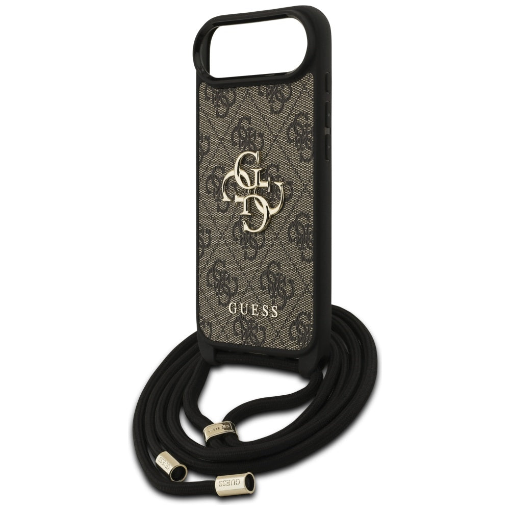 Husa pentru iPhone 17 Air - Guess Crossbody Cord 4G Big Logo (GUHCP17MP4GMGCRW) - Brown