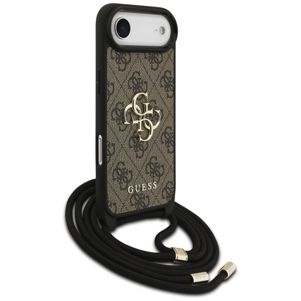 Husa pentru iPhone 17 Air - Guess Crossbody Cord 4G Big Logo (GUHCP17MP4GMGCRW) - Brown