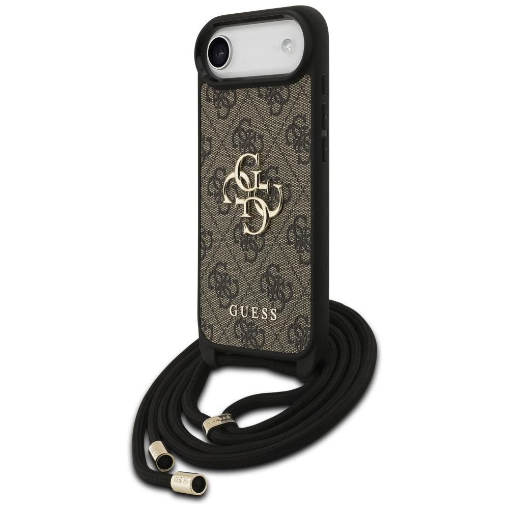 Husa pentru iPhone 17 Air - Guess Crossbody Cord 4G Big Logo (GUHCP17MP4GMGCRW) - Brown