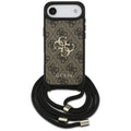 Husa pentru iPhone 17 Air - Guess Crossbody Cord 4G Big Logo (GUHCP17MP4GMGCRW) - Brown