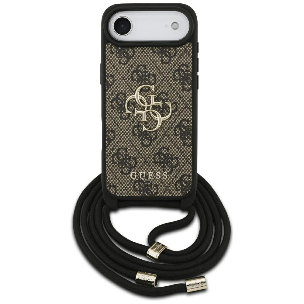Husa pentru iPhone 17 Air - Guess Crossbody Cord 4G Big Logo (GUHCP17MP4GMGCRW) - Brown