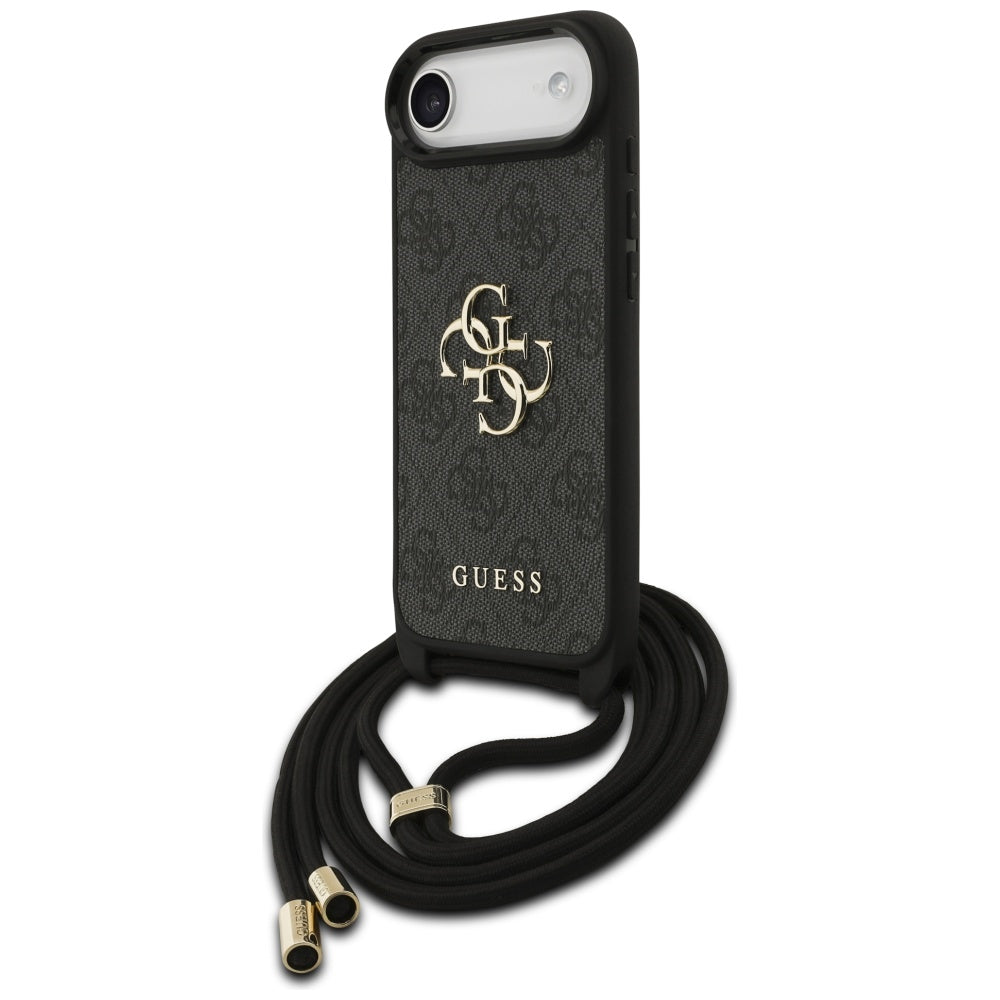 Husa pentru iPhone 17 Air - Guess Crossbody Cord 4G Big Logo (GUHCP17MP4GMGCRK) - Black