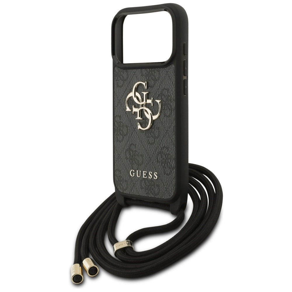 Husa pentru iPhone 17 Pro - Guess Crossbody Cord 4G Big Logo (GUHCP17LP4GMGCRK) - Black