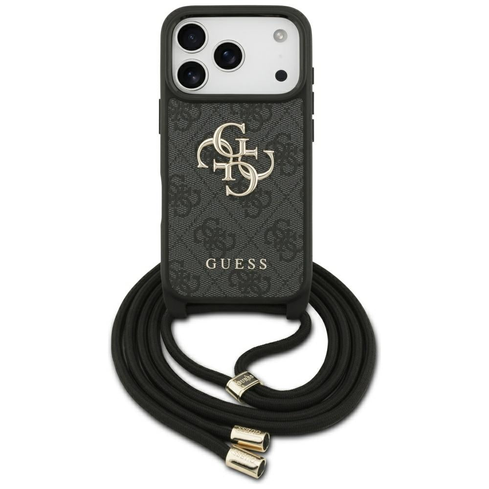 Husa pentru iPhone 17 Pro - Guess Crossbody Cord 4G Big Logo (GUHCP17LP4GMGCRK) - Black