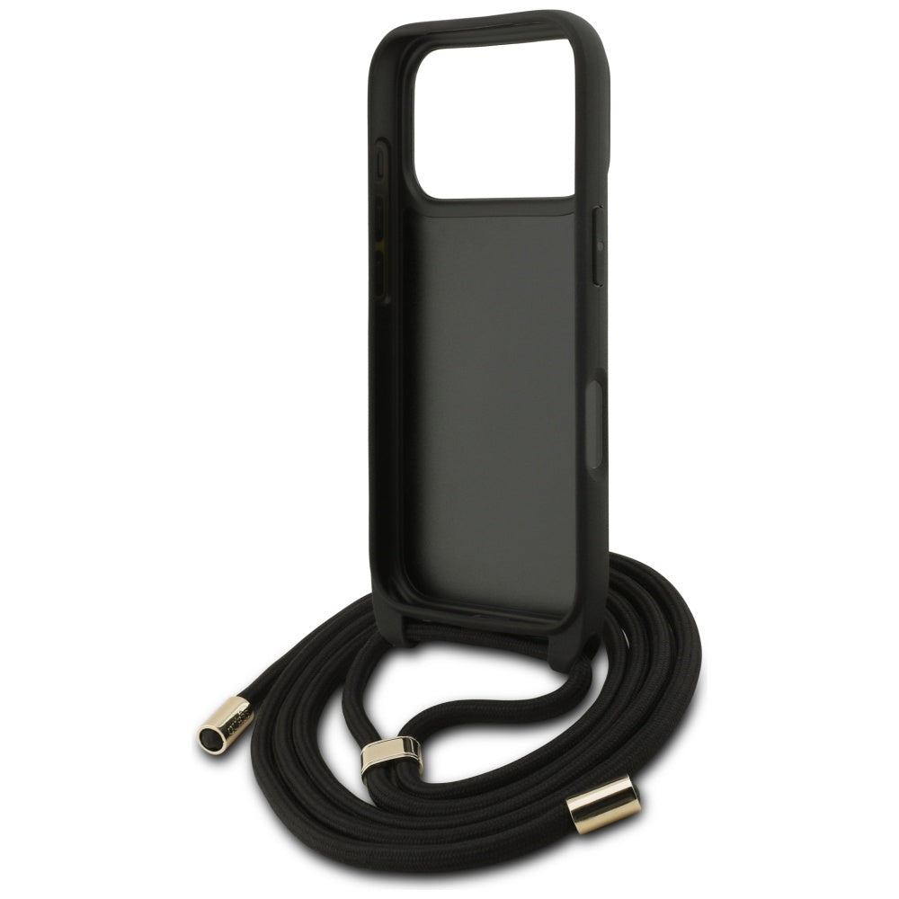 Husa pentru iPhone 17 Pro - Guess Crossbody Cord 4G Big Logo (GUHCP17LP4GMGCRK) - Black