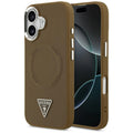 Husa pentru iPhone 17 - Guess Hardcase Triangle Logo MagSafe (GUHMP17SPSDTSCMW) - Brown