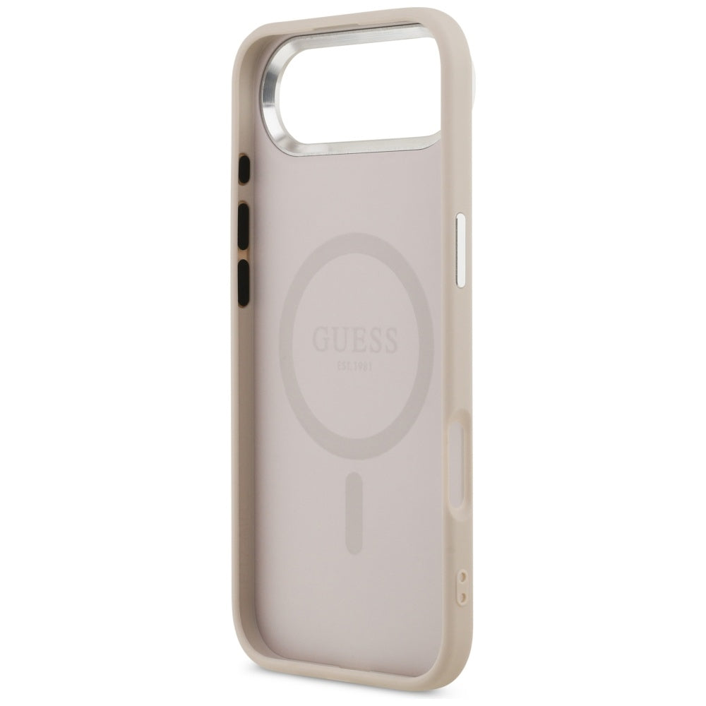 Husa pentru iPhone 17 Air - Guess Hardcase Triangle Logo MagSafe (GUHMP17MPSDTSCMP) - Pink