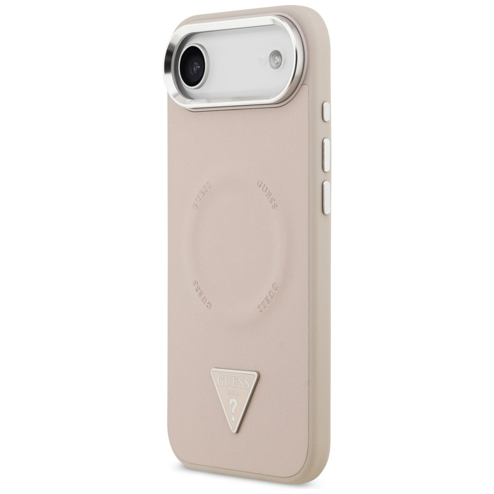 Husa pentru iPhone 17 Air - Guess Hardcase Triangle Logo MagSafe (GUHMP17MPSDTSCMP) - Pink