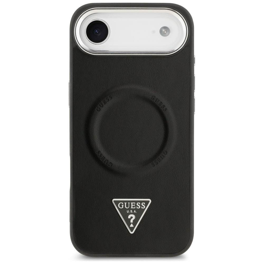 Husa pentru iPhone 17 Air - Guess Hardcase Triangle Logo MagSafe (GUHMP17MPSDTSCMK) - Black