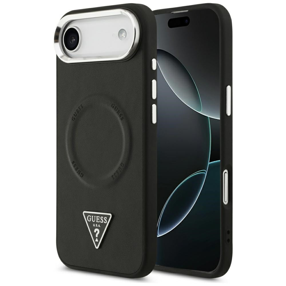 Husa pentru iPhone 17 Air - Guess Hardcase Triangle Logo MagSafe (GUHMP17MPSDTSCMK) - Black