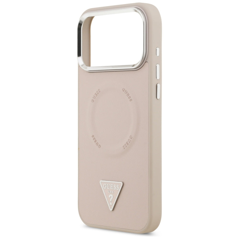 Husa pentru iPhone 17 Pro Max - Guess Hardcase Triangle Logo MagSafe (GUHMP17XPSDTSCMP) - Pink