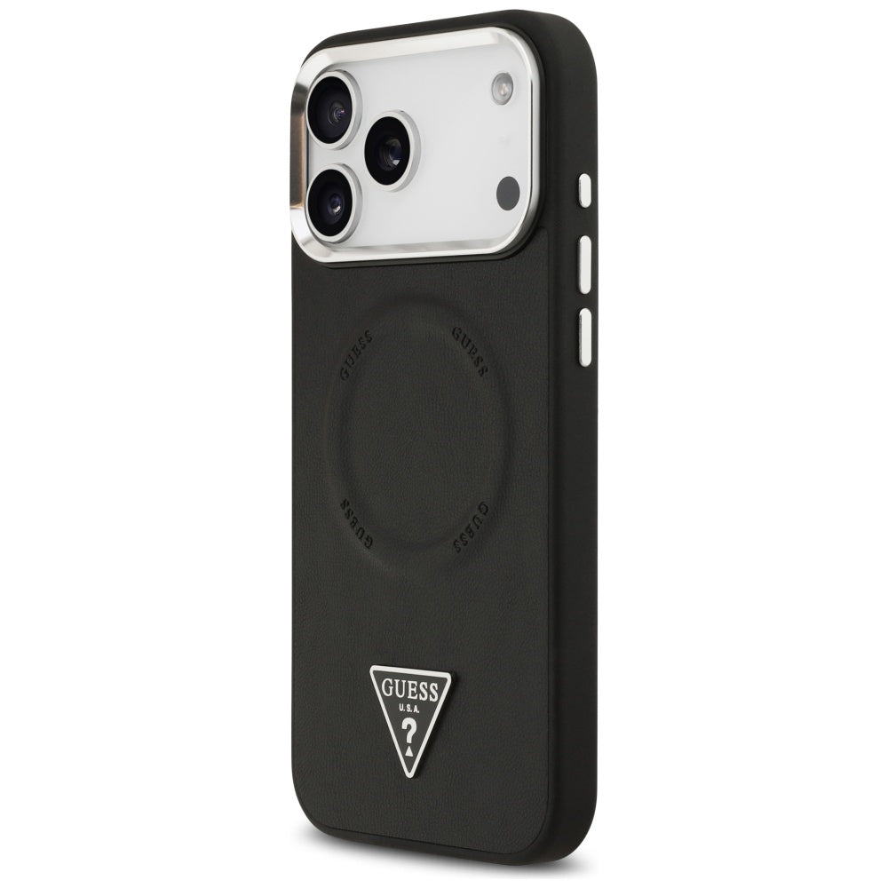 Husa pentru iPhone 17 Pro - Guess Hardcase Triangle Logo MagSafe (GUHMP17LPSDTSCMK) - Black