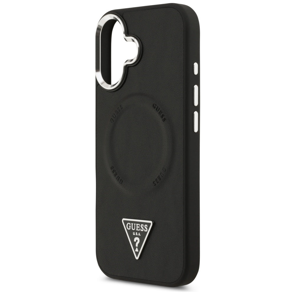 Husa pentru iPhone 17 - Guess Hardcase Triangle Logo MagSafe (GUHMP17SPSDTSCMK) - Black