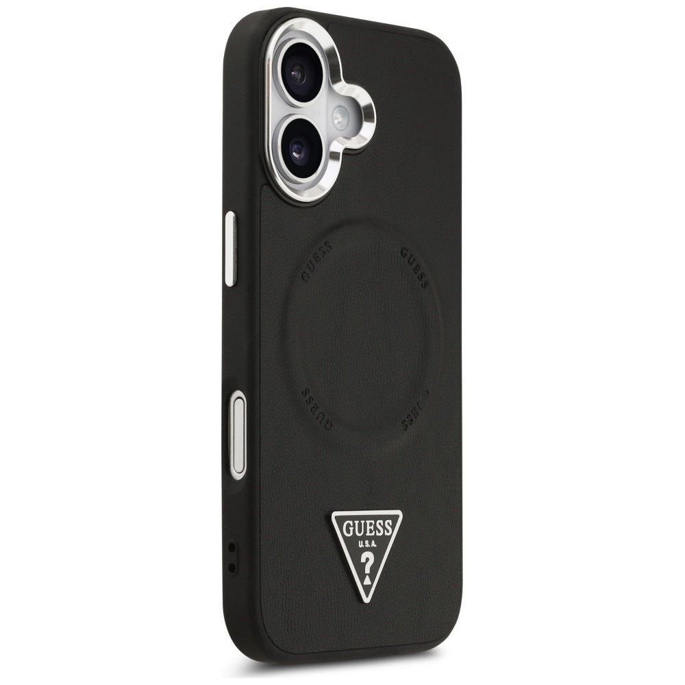 Husa pentru iPhone 17 - Guess Hardcase Triangle Logo MagSafe (GUHMP17SPSDTSCMK) - Black