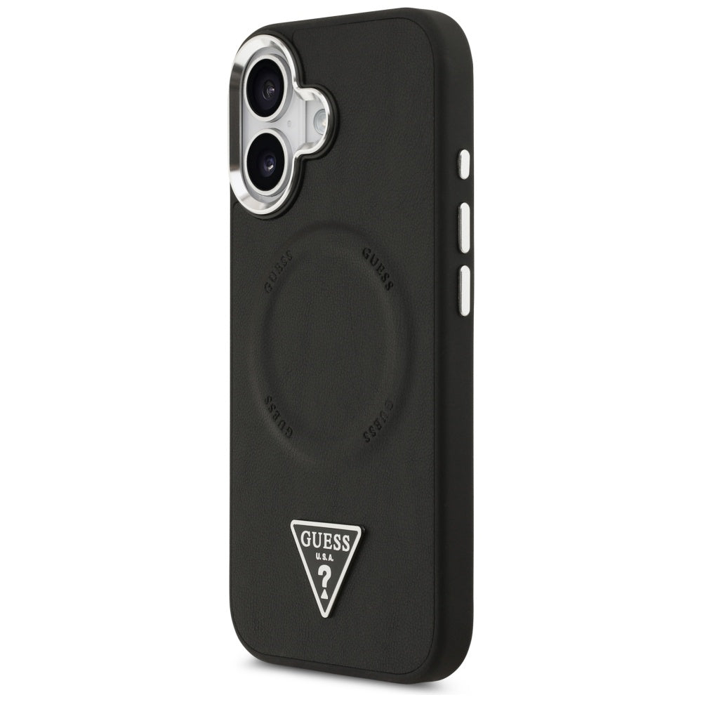 Husa pentru iPhone 17 - Guess Hardcase Triangle Logo MagSafe (GUHMP17SPSDTSCMK) - Black