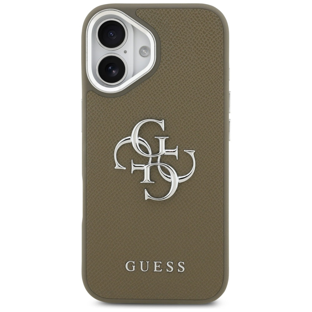 Guess - Hardcase Grained Big 4G Classic Logo (GUHCP17SPG4SMCEW) - iPhone 17 - Brown