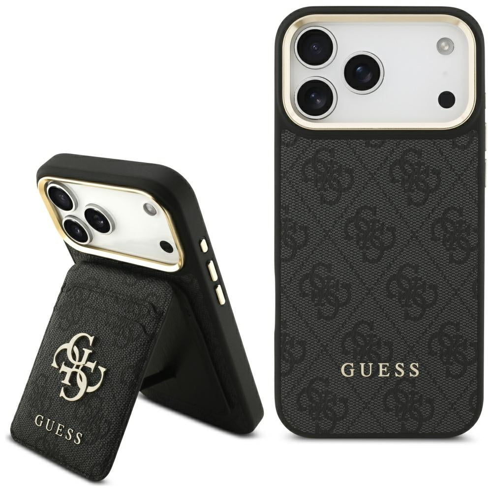 Husa de protectie Guess Cardslot 4G MagSafe compatibil cu iPhone 17 Pro Max, Negru