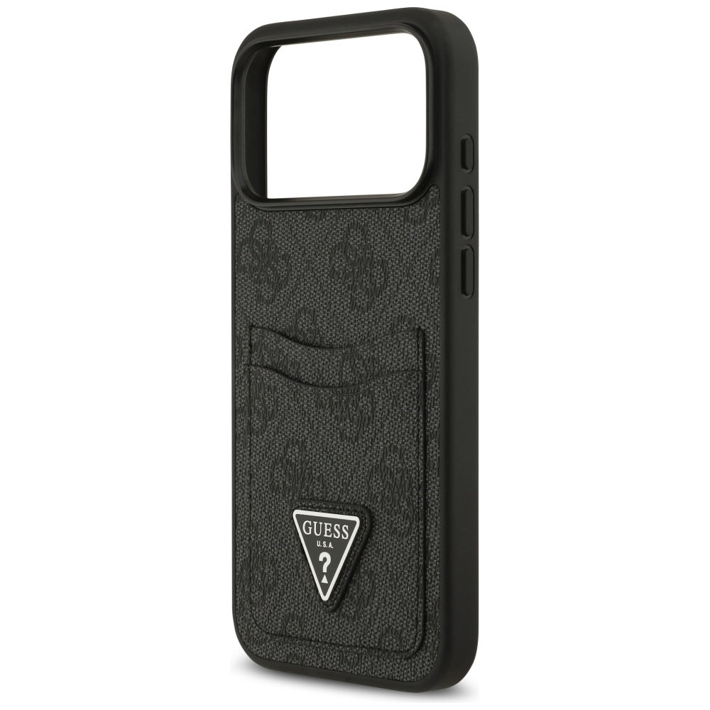 Husa pentru iPhone 17 Pro Max - Guess Hardcase 4G Double Card Triangle (GUHCP17XP4TPK) - Black