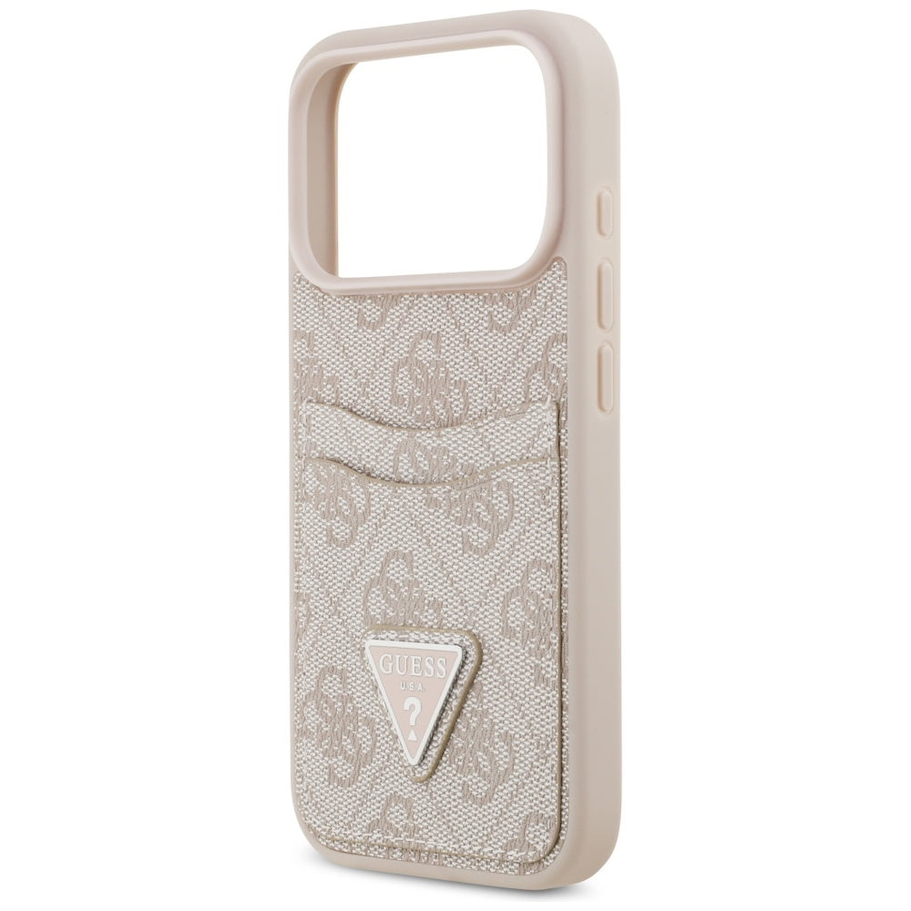 Husa pentru iPhone 17 Pro - Guess Hardcase 4G Double Card Triangle (GUHCP17LP4TPP) - Pink
