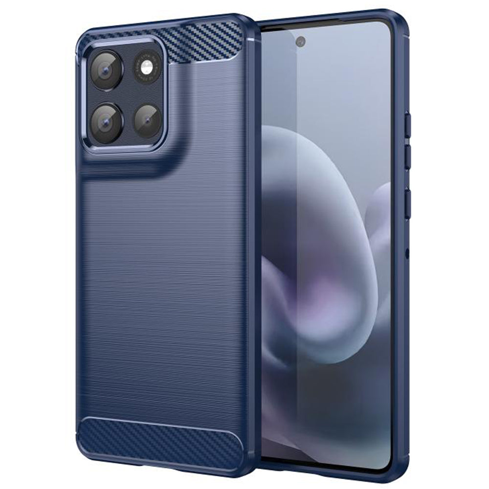 TechSuit Husa de protectie Techsuit Carbon Silicone compatibil cu Motorola Moto G86, Albastru