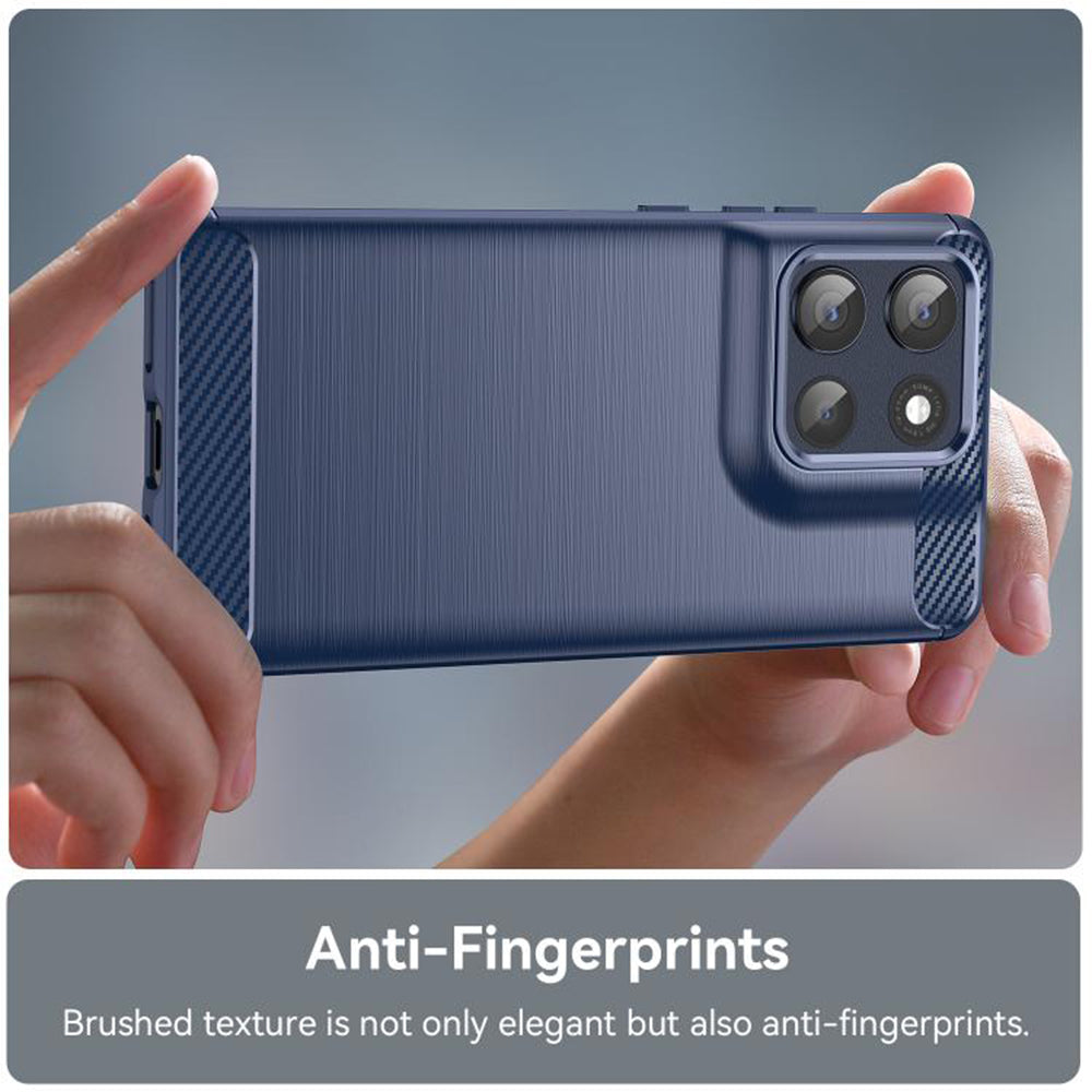 TechSuit Husa de protectie Techsuit Carbon Silicone compatibil cu Motorola Moto G86, Albastru – imagine 2