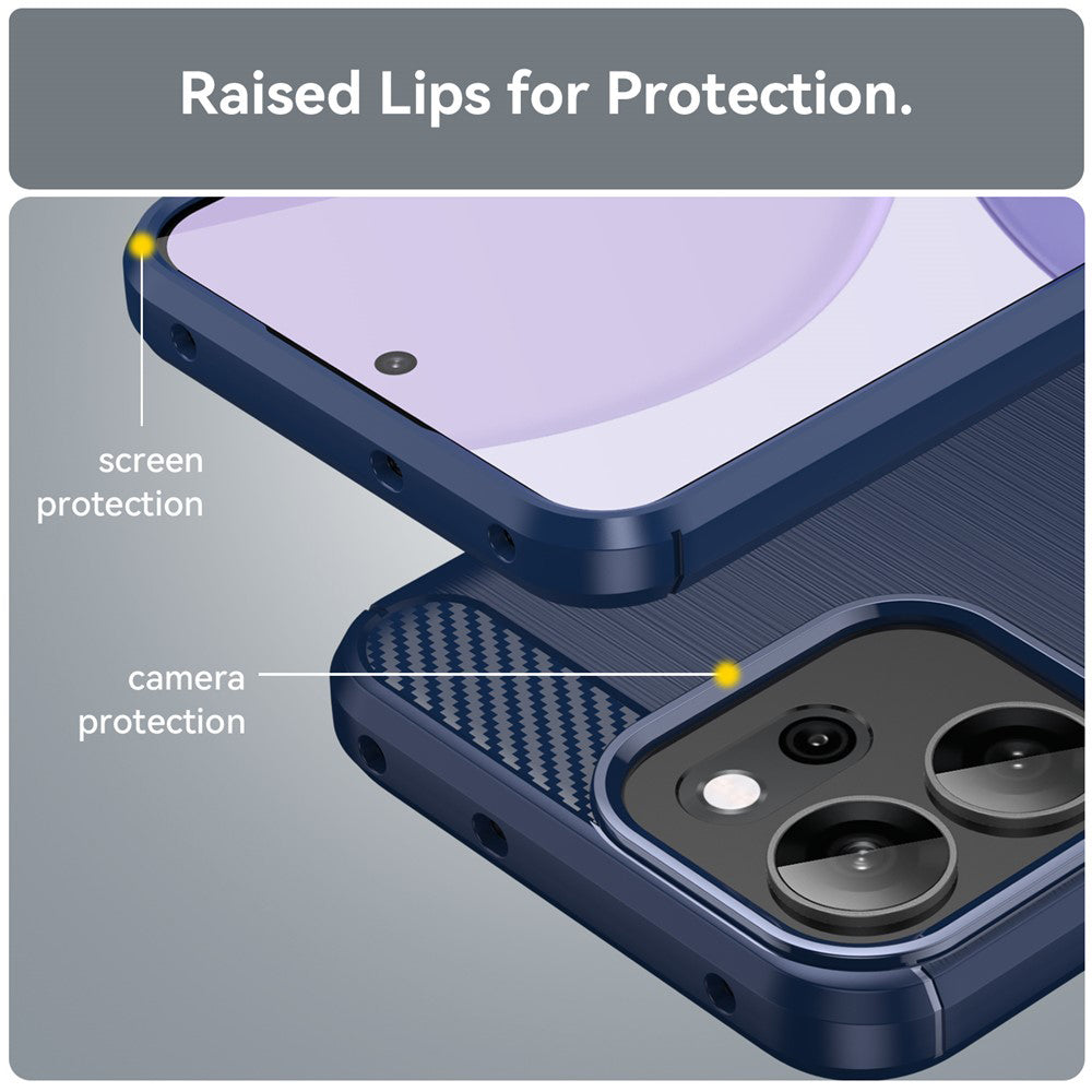 Techsuit - Carbon Silicone - Oppo Reno14 F / Reno14 FS 5G - Blue