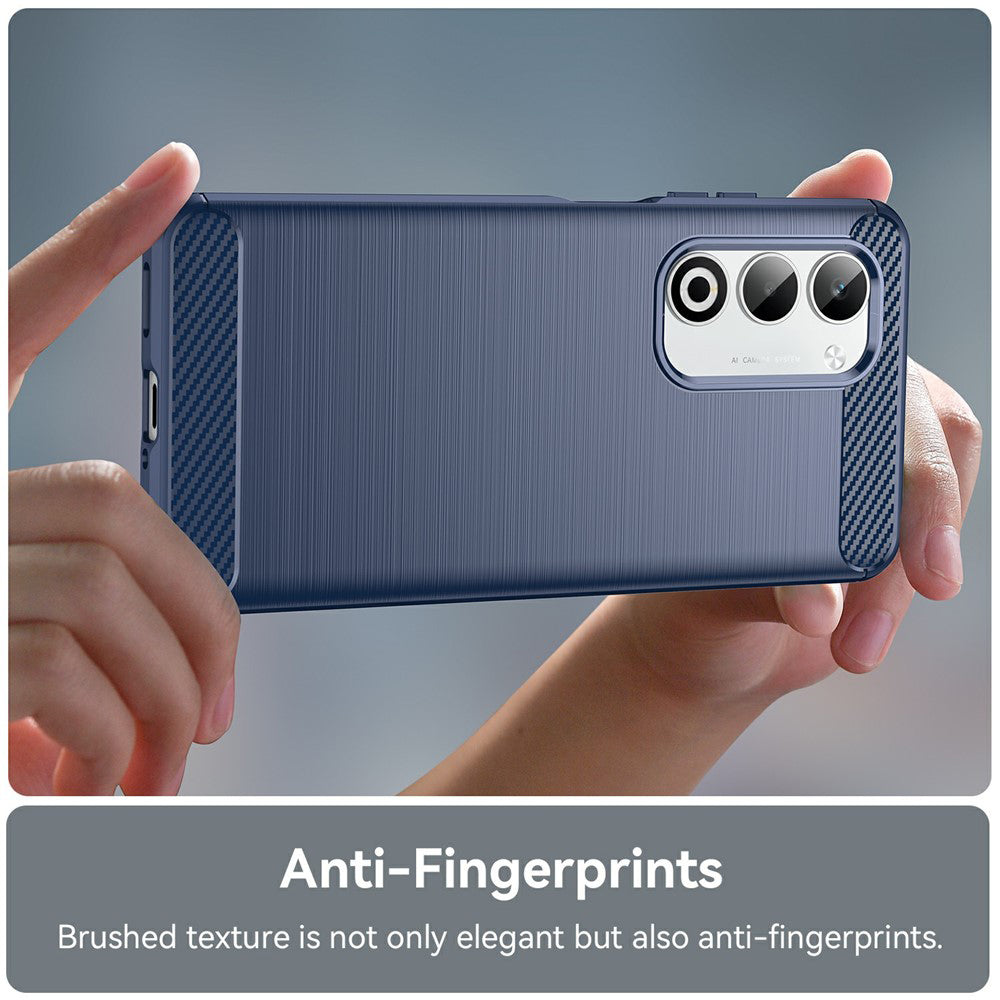 TechSuit Husa de protectie Techsuit Carbon Silicone compatibil cu Oppo A5 4G / A5 5G, Albastru – imagine 2