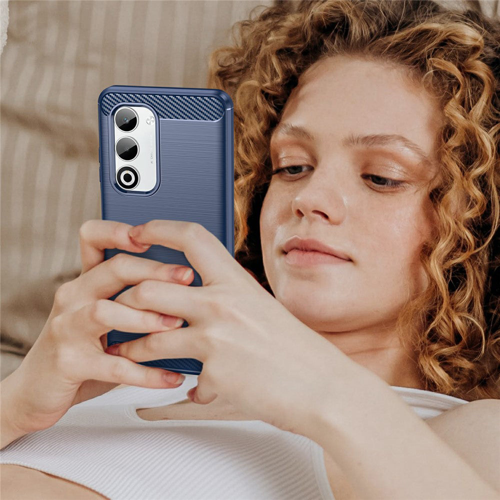 TechSuit Husa de protectie Techsuit Carbon Silicone compatibil cu Oppo A5 4G / A5 5G, Albastru – imagine 6