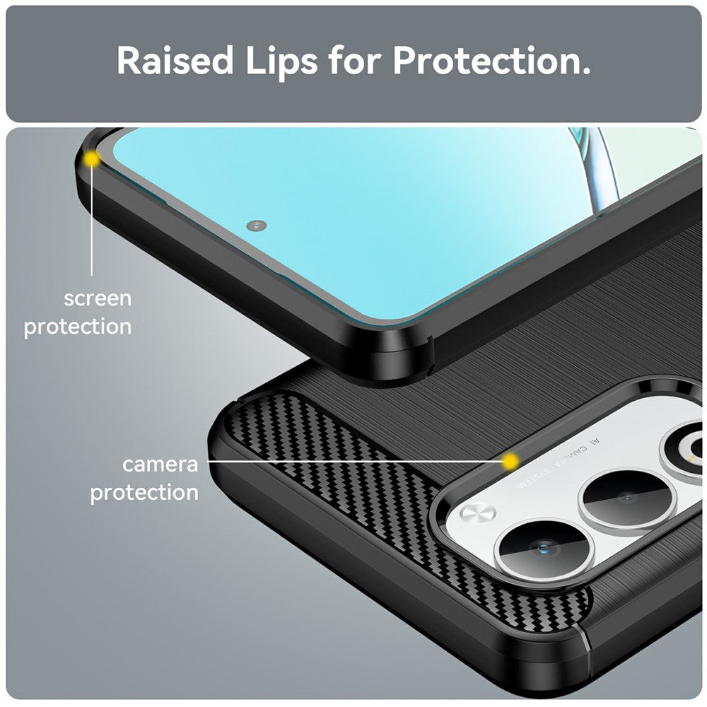 Techsuit - Carbon Silicone - Oppo A5 4G / A5 5G - Black