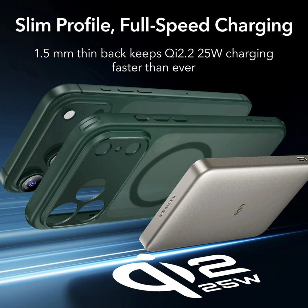 ESR - Classic Hybrid HaloLock - iPhone 17 Pro Max - Frosted Green