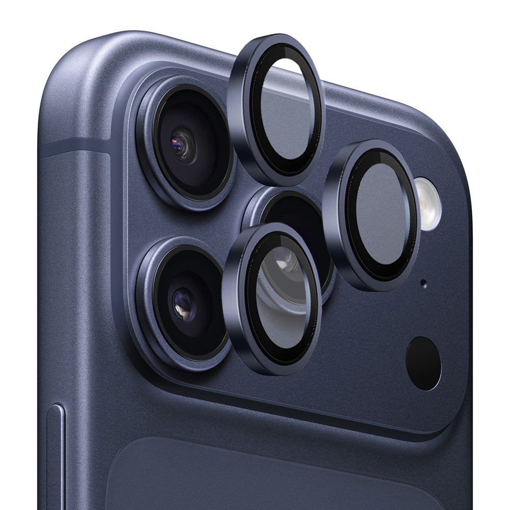 Blueo Folie de protectie Blueo Original Metal Frame Lens Glass compatibil cu iPhone 17 Pro / iPhone 17 Pro Max, Albastru