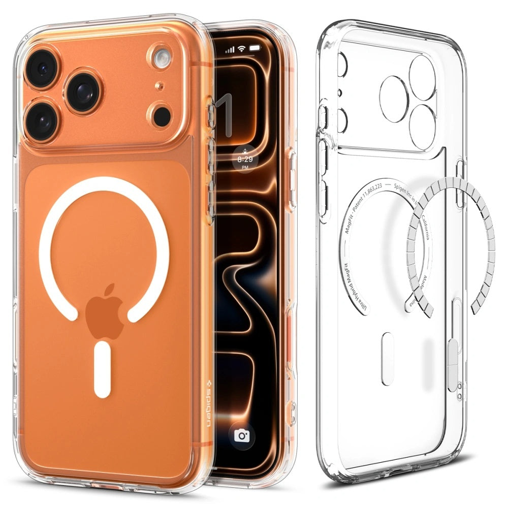 Spigen Husa de protectie Spigen Ultra Hybrid MagSafe (ACS10346) compatibil cu iPhone 17 Pro, Transparent /White