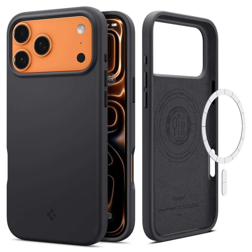 Spigen - Silicone Fit MagSafe (ACS10270) - iPhone 17 Pro Max - Black