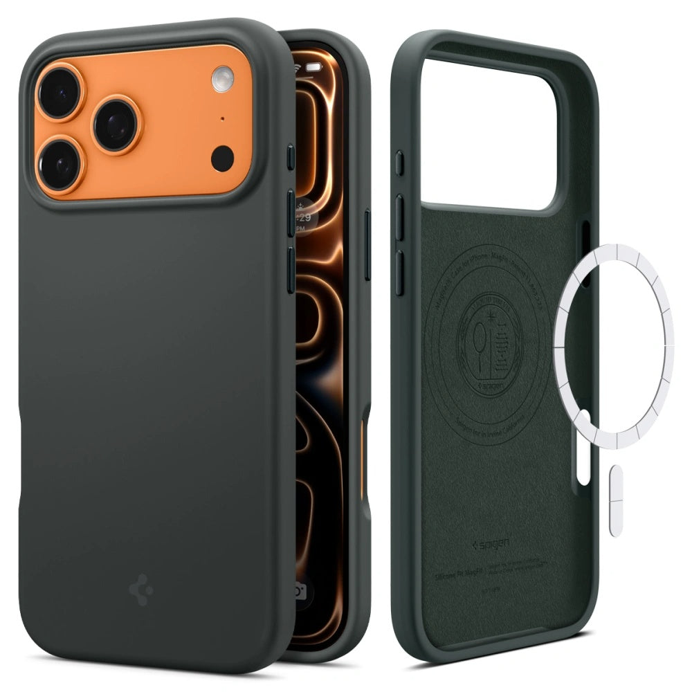Spigen - Silicone Fit MagSafe (ACS10271) - iPhone 17 Pro Max - Abyss Green