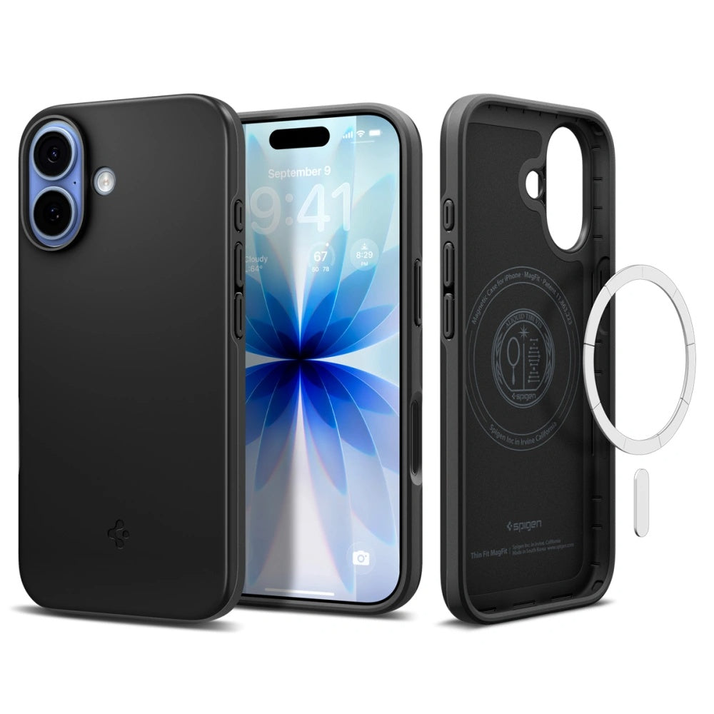 Spigen Husa de protectie Spigen Thin Fit MagSafe (ACS10373) compatibil cu iPhone 17, Negru