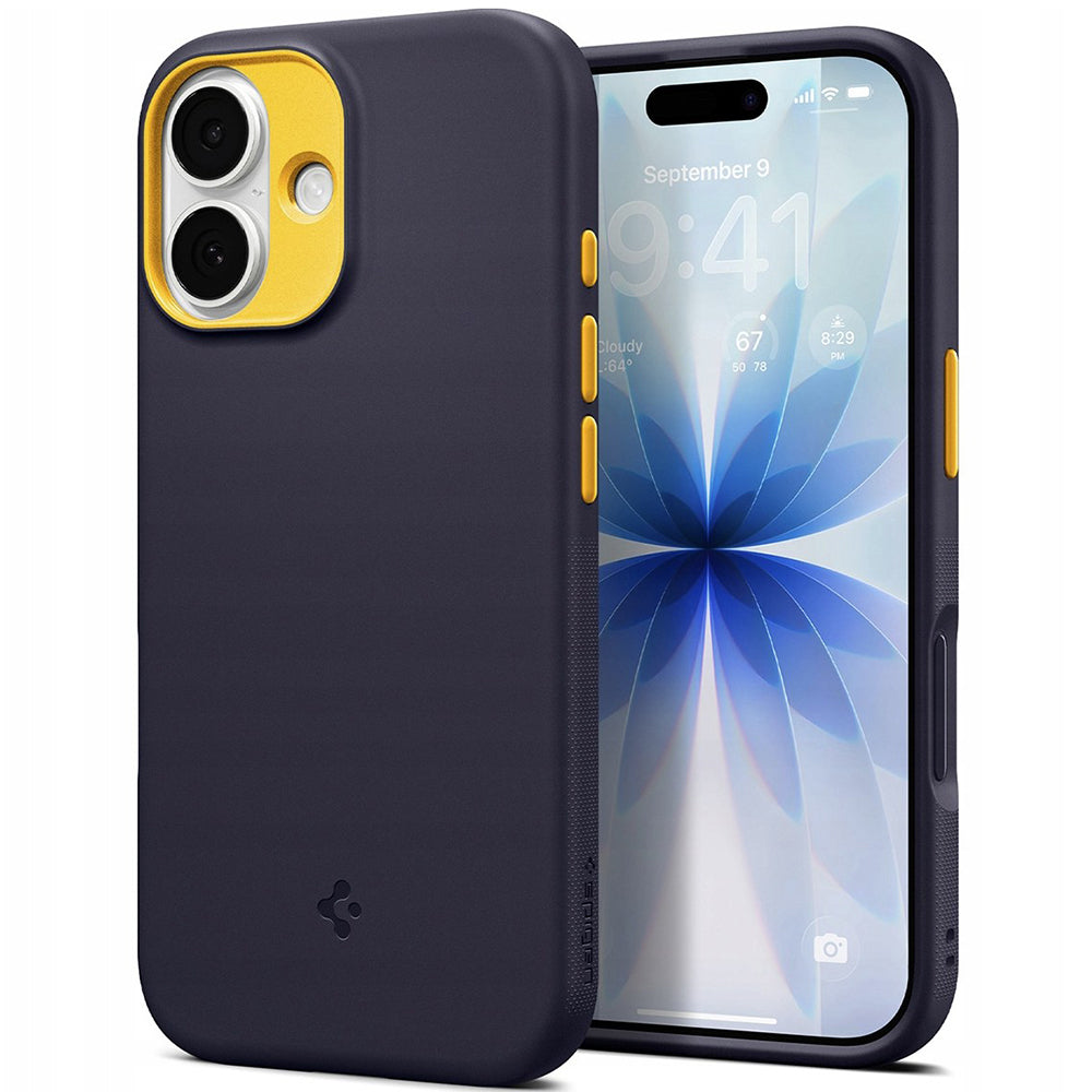 Spigen Husa de protectie Spigen Caseology Nano Pop MagSafe (ACS10364) compatibil cu iPhone 17, Albastru Berry Navy – ima