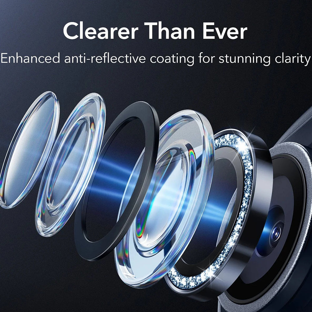 ESR - Armorite Camera Lens Protectors - iPhone 14 Pro/Pro Max/15 Pro/Pro Max/16 Pro/Pro Max/17 Pro/Pro Max - Blue Shimme