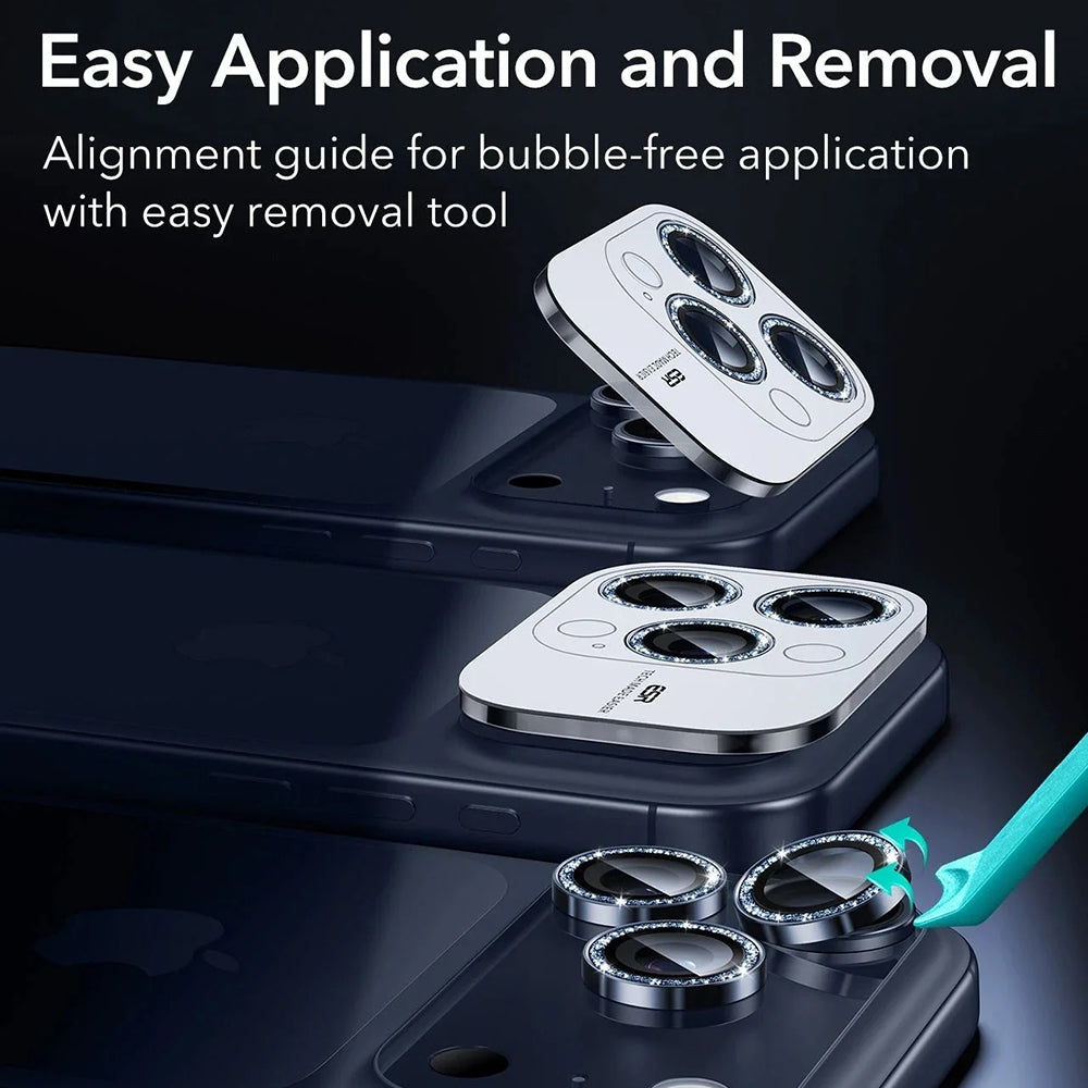 ESR - Armorite Camera Lens Protectors - iPhone 14 Pro/Pro Max/15 Pro/Pro Max/16 Pro/Pro Max/17 Pro/Pro Max - Blue Shimme
