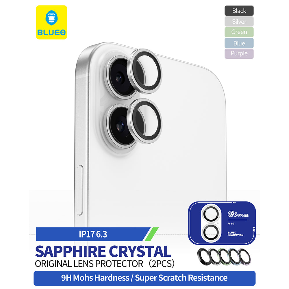 Blueo - Sapphire Crystal Original Lens Glass - iPhone 17 - Light Blue