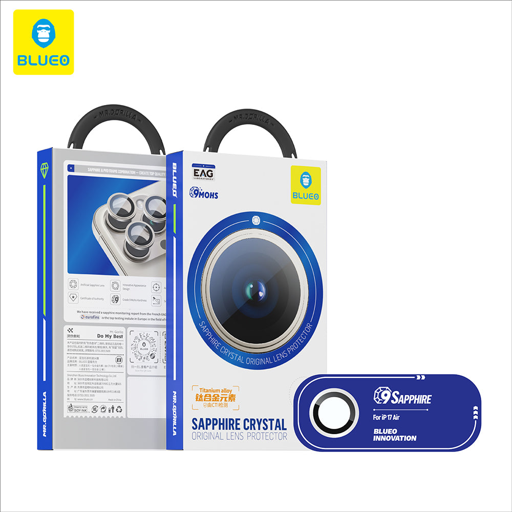 Blueo - Sapphire Crystal Original Lens Glass - iPhone 17 Air - Silver