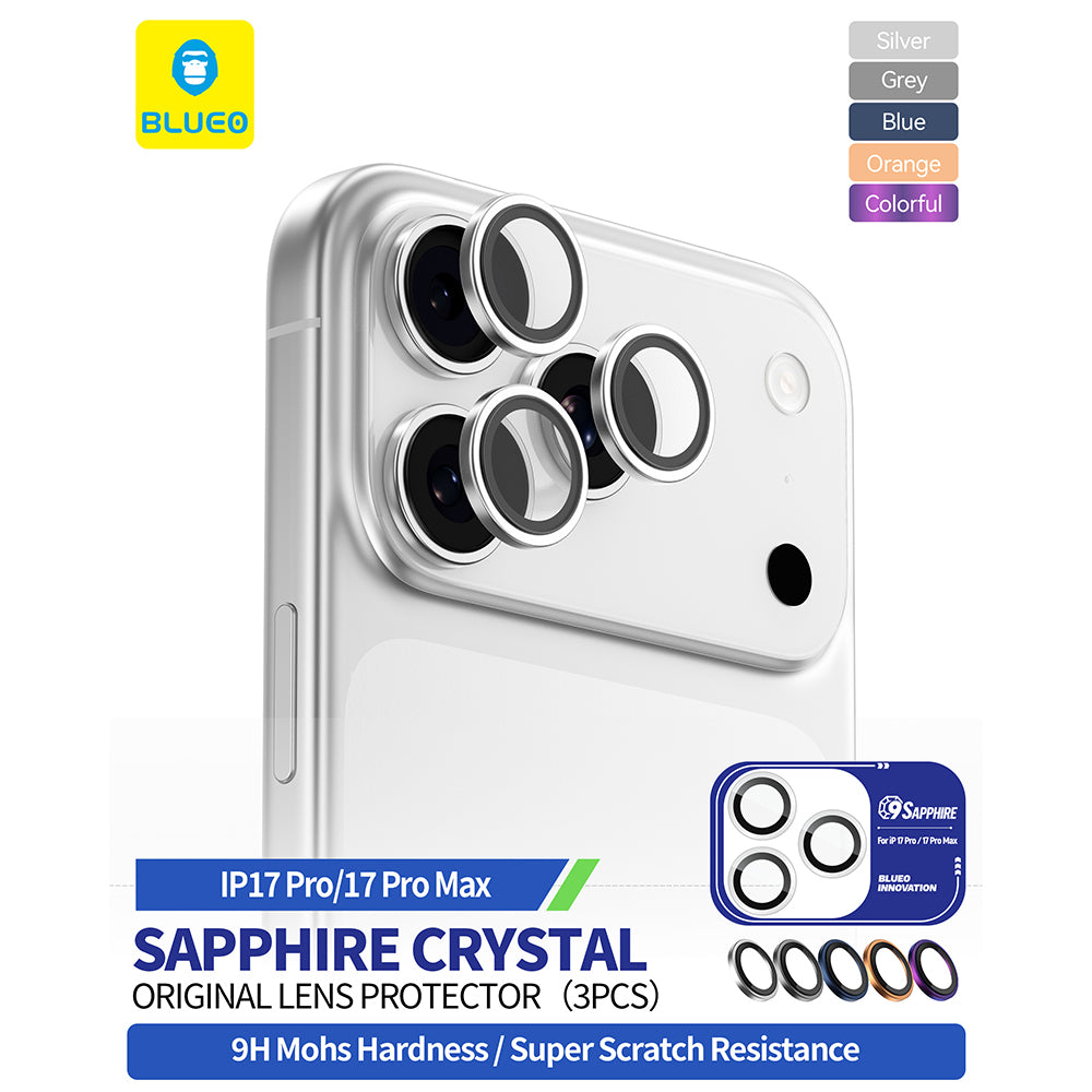Blueo Folie de protectie Blueo Sapphire Crystal Original Lens Glass compatibil cu iPhone 17 Pro / iPhone 17 Pro Max, Col